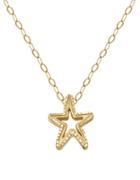 Lord & Taylor 14k Yellow Gold Starfish Charm Necklace