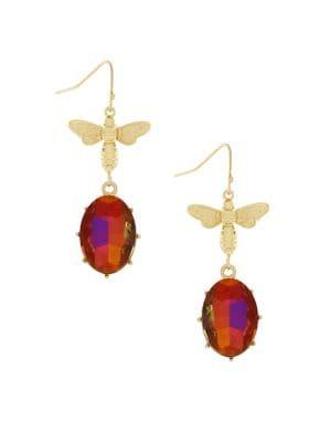 Jessica Simpson Crystal Bee Drop Earrings