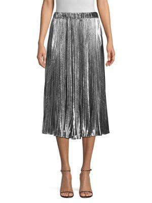 Michael Michael Kors Foil Pleated Skirt
