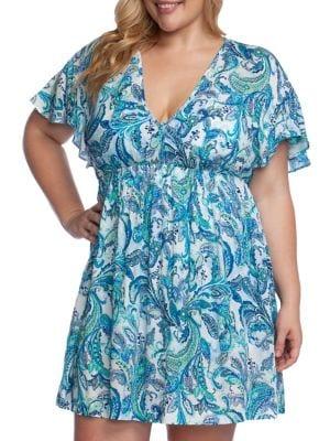 Lauren Ralph Lauren Plus Fiesta Paisley Short-sleeve Tunic