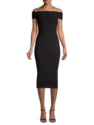 Eliza J Off-the-shoulder Midi Sheath Dress