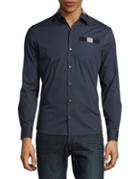 Highline Collective Contrasting Panels Button-down Shirt