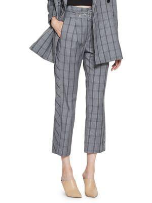 Walter Baker Daniella Plaid Cropped Pants