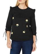 Dorothy Perkins Embroidered Frill Blouse