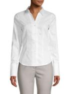 Calvin Klein Petite Long-sleeve Cotton Shirt