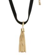 Design Lab Lord & Taylor Tassel Accented Choker Necklace