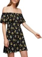 Miss Selfridge Floral Off-the-shoulder Mini Dress