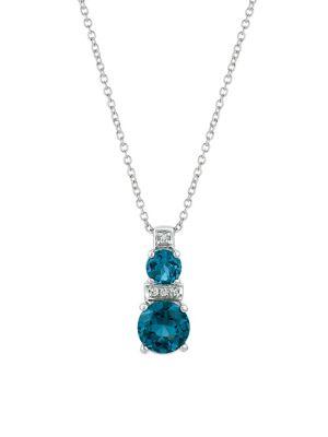 Le Vian London Blue Topaz And 14k Vanilla Gold Pendant Necklace