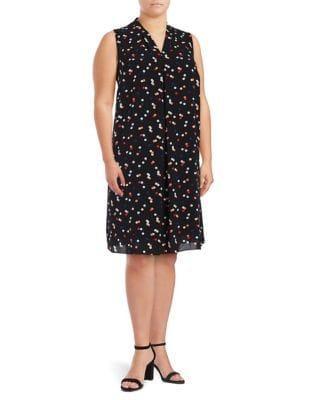 Vince Camuto Plus Plus Pattern Shift Dress