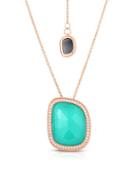 Roberto Coin Jade, Agate, Diamond And 18k Rose Gold Layered Necklace