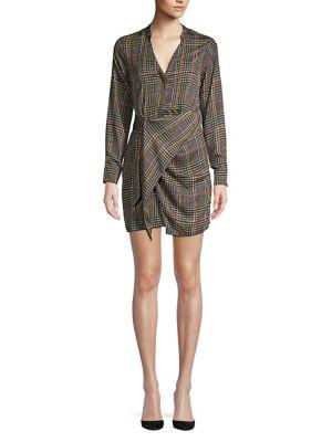 Astr The Label Yuri Glen Plaid Sash Dress