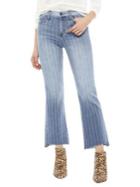 Sam Edelman The Chelsea Stripe Wide-leg Cropped Jeans