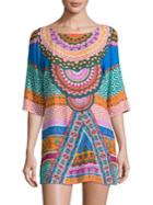 Laundry By Shelli Segal Printed Cover-up