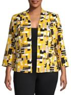 Kasper Pattern-print Open-front Cardigan
