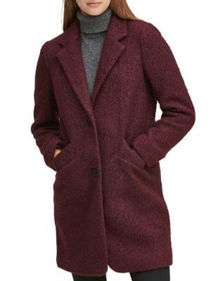 Marc New York Pressed Boucle Wool Coat