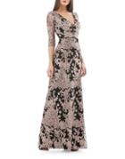 Js Collections Embroidered Column Gown