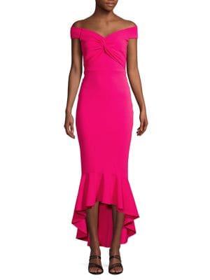 Quiz Front-knot Off-the-shoulder Gown