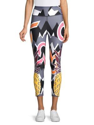 Calvin Klein Performance Abstract Pineapple Crop Leggings