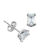 Lord & Taylor Sterling Silver And Cubic Zirconia Stud Earrings