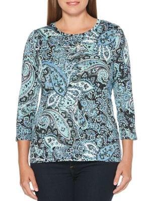 Rafaella Paisley Print Top