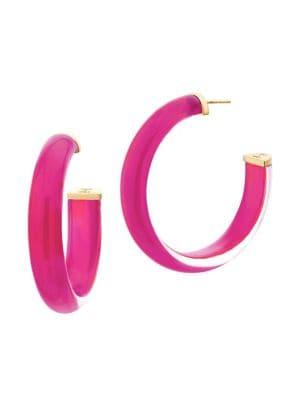 Gold And Honey Large Round Illusion Hoop Earrings