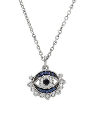 Ripka La Petite 925 Sterling Silver Multi-gemstone Lucky Evil Eye Necklace