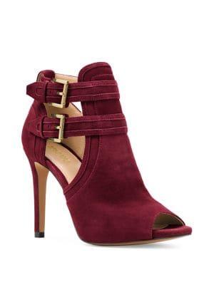 Michael Michael Kors Classic Peep-toe Suede Booties