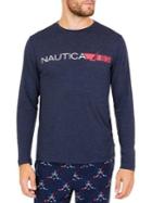 Nautica Space-dyed Long-sleeve Logo Tee
