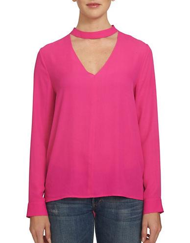 1 State Long Sleeve Bar Neck Blouse