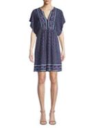 Michael Michael Kors Border Printed Short-sleeve Dress