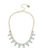 Betsey Johnson Granny Chic Crystal Frontal Necklace