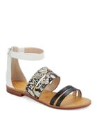 French Connection Harley Leather T-strap Sandals