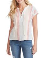 Jessica Simpson Dalton Lace-up Cotton Top