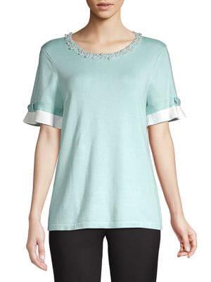 Karl Lagerfeld Paris Classic Embellished Top