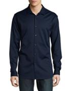 Calvin Klein Geometric Cotton Casual Button-down Shirt