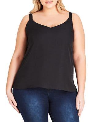 City Chic Plus V-neck Simple Life Camisole