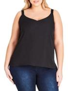 City Chic Plus V-neck Simple Life Camisole