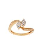 Lord & Taylor Andin 14k Gold Diamond Pave Marquis Ring, 0.25 Tcw