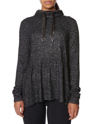 Betsey Johnson Cowlneck Peplum Sweatshirt