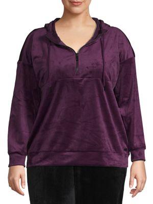 Marc New York Performance Plus Quarter-zip Velvet Hoodie