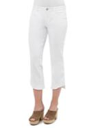 Democracy Ruffled Flex Cropped Jeans