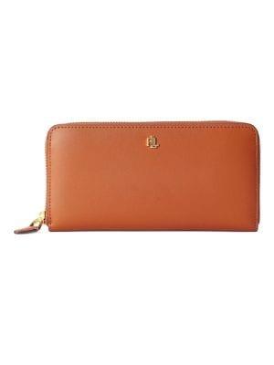 Lauren Ralph Lauren Leather Continental Zip Wallet