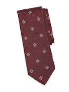 Brooks Brothers Red Fleece Textured Flower Silk Tie