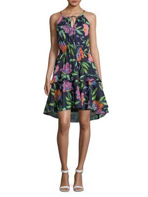 Taylor Floral Fit-and-flare Cotton Sun Dress