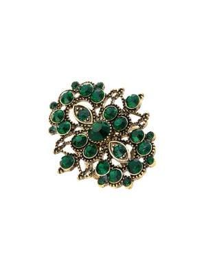 Design Lab Goldtone And Multi-stone Cluster Ring