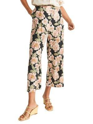 Mango Floral-print Culottes