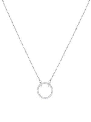 Only White Swarovski Crystal Pendant Necklace