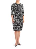 Calvin Klein Plus Abstract Ruched Dress
