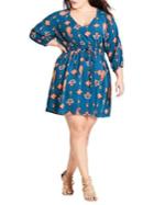 City Chic Plus Free Spirit Fit-&-flare Tunic Dress