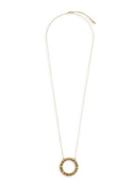 Sole Society Goldtone And Crystal Baguette Circle Pendant Necklace